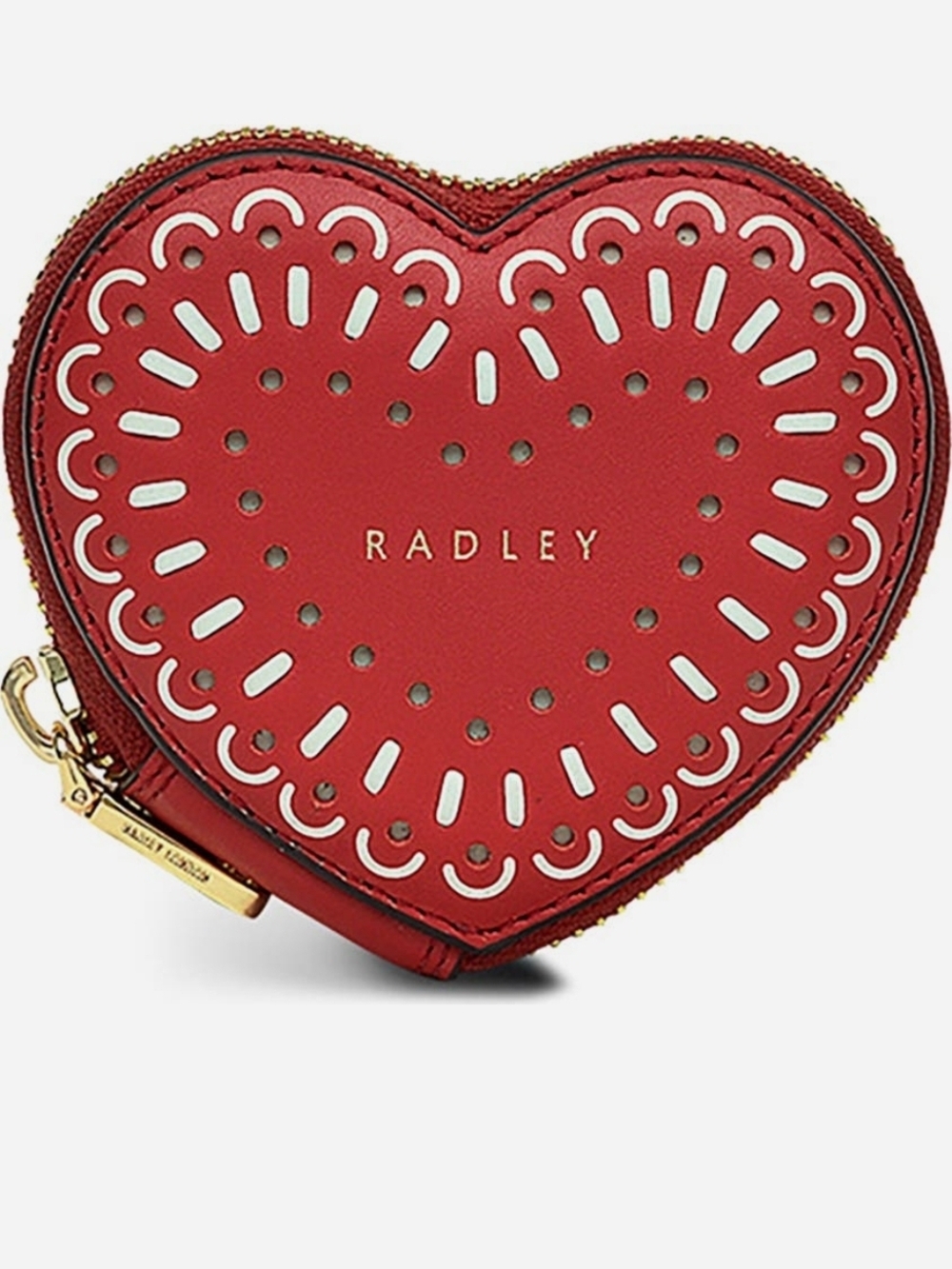 Radley London Valentine Heart Leather Coin Purse Red NWT Rare
